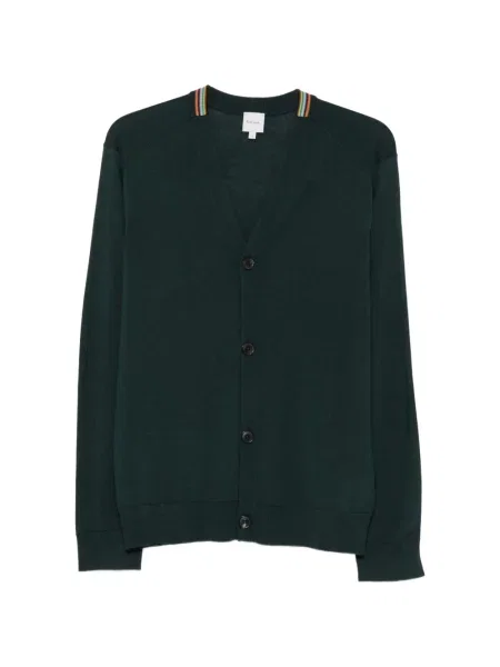 Cardigan Paul Smith de lână cu decolteu în V verde