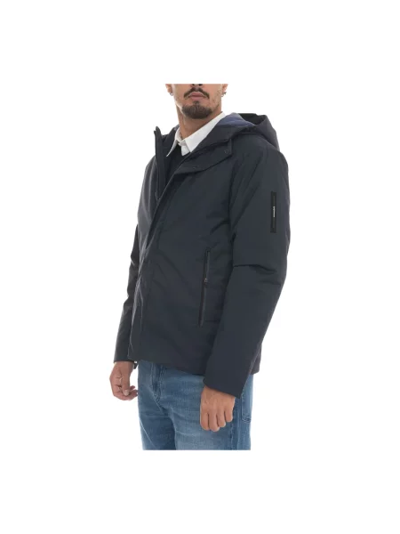 Kurtka Emporio Armani Ea7 z kapturem niebieska