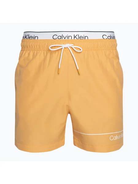 Olcsóbban. Férfi úszónadrág Calvin Klein Medium Double WB buff orange. Méret: M narancsszínű