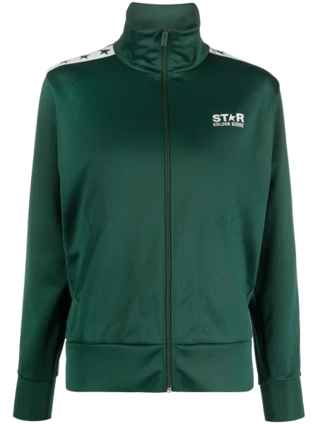 Kurtka Golden Goose z nadrukiem zielona