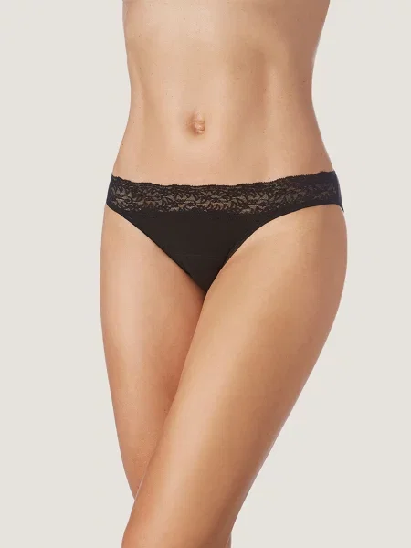 Zd ZERO DEFECTS Chiloți Venus lace low waist Soy fiber' negru