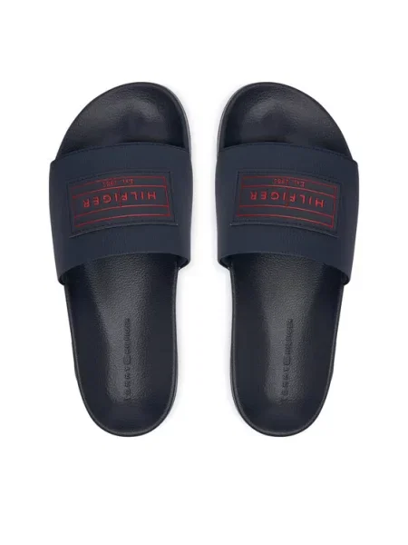Tommy Hilfiger Papucs Patch Pool Slide Sötétkék