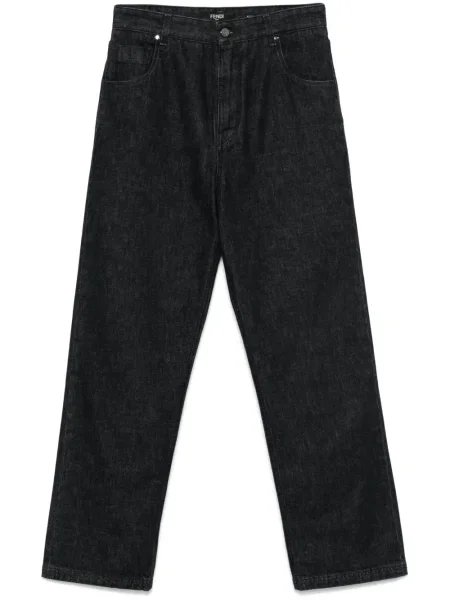 Blugi drepți Fendi negru