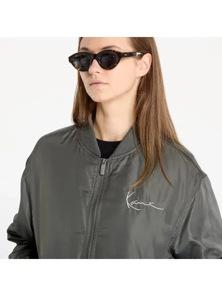 Яке Karl Kani Chest Signature Bomber Jacket Grey S сиво