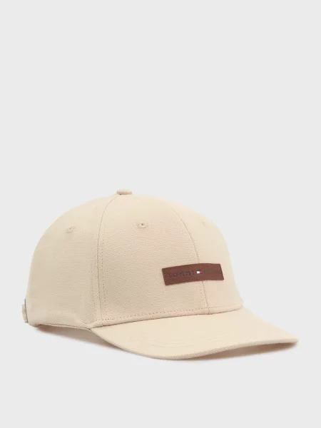 Кепка Tommy Hilfiger з канвасу бежева