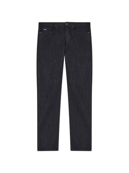 Blugi Emporio Armani cu 5 buzunare cu autograf albastru