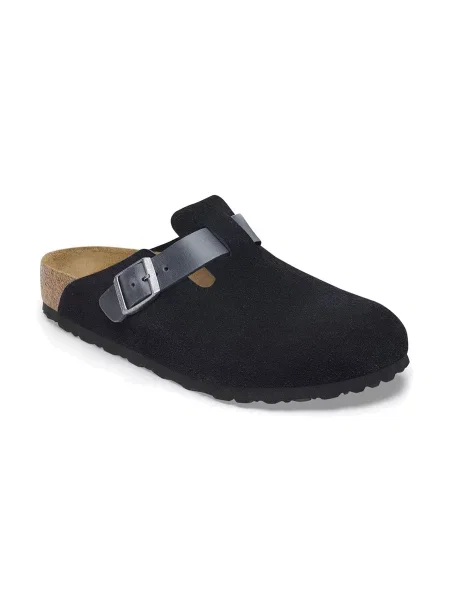 Birkenstock Boston Mixed Leather Regular Fit Mężczyźni Sandały Birkenstock Size: 8 niebieski