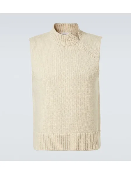 Vestă Dries Van Noten de lână alb