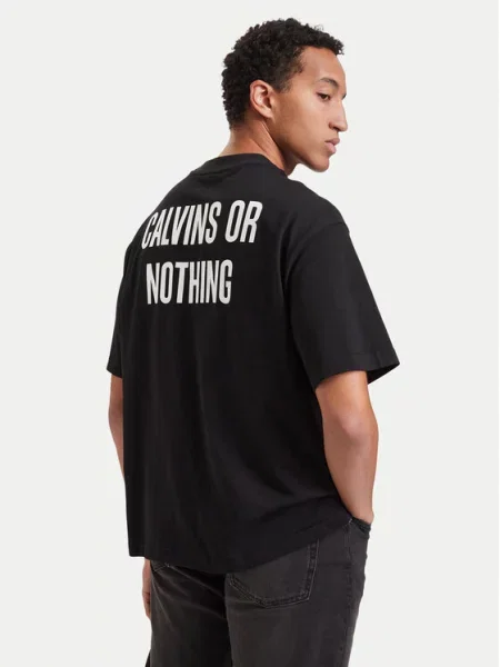 Calvin Klein Jeans Póló Calvins Or Nothing fekete