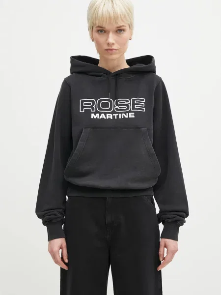 Кофта Martine Rose Shrunken з капюшоном з принтом чорний