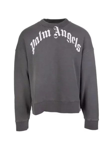 Kerek nyakú melegítő felső Palm Angels autogrammal fekete
