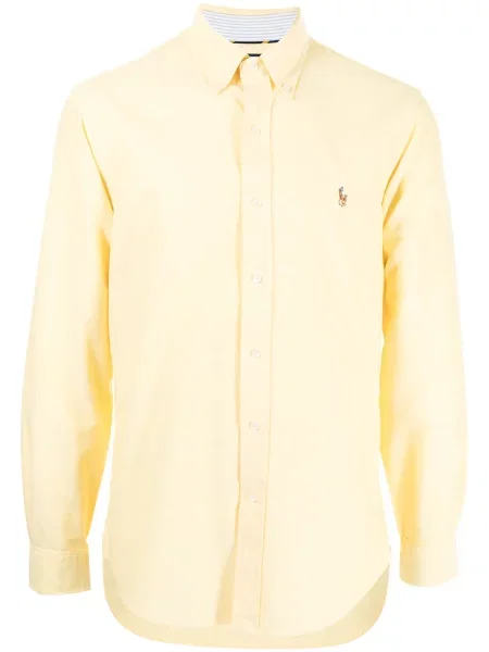 Bluza Polo Ralph Lauren na ramiączkach zamszowa o krotszym kroju szara