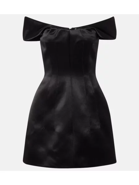 Rochie Mcqueen din satin negru