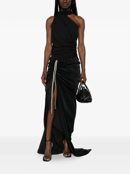 Fustă Rick Owens asimetrică drapată negru