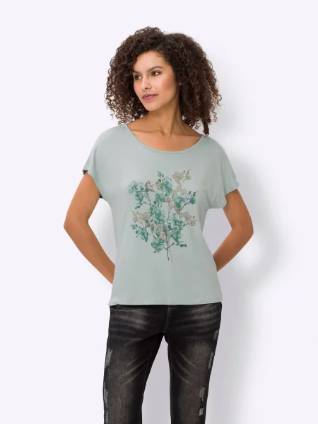 Heine Tricou oliv / smarald / mentă verde
