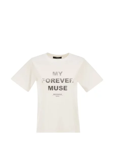 Tricou Weekend Max Mara din jerseu alb