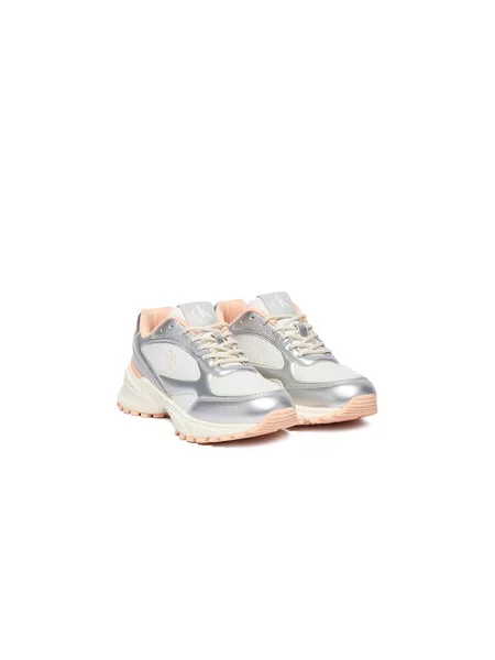 Laisvalaikio batai Calvin Klein Hike Runner Lace Up Mesh Mix Met Sidabrinė