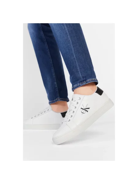 Sneakersy Calvin Klein skórzane białe