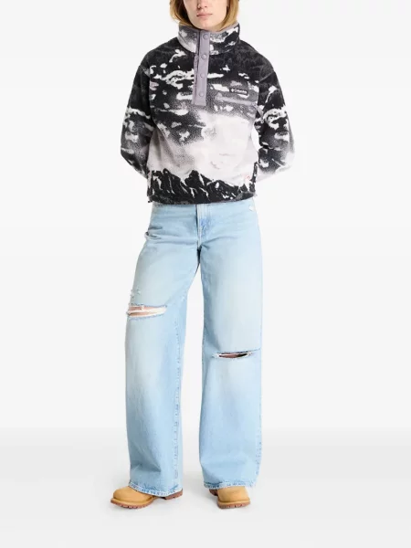 Decupat pulover Columbia cu imagine negru