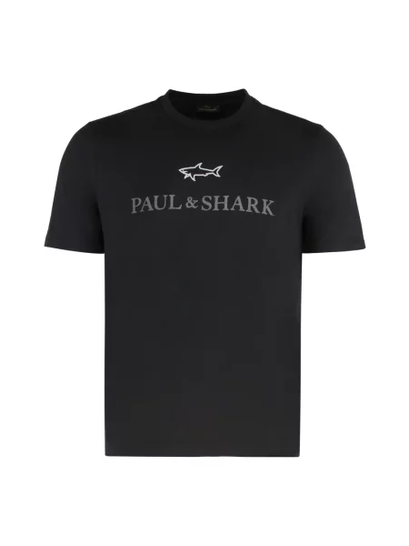 Koszulka Paul & Shark z nadrukiem czarna