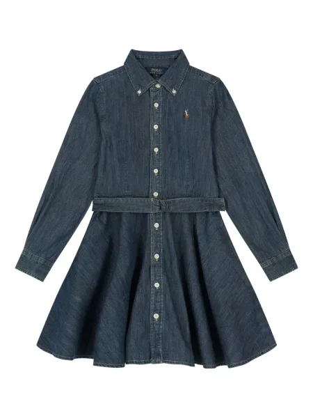 Dětské džínové šaty Polo Ralph Lauren modré