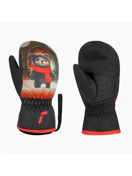 Детски скиорски ръкавици Reusch Scottie Mitten bear черно