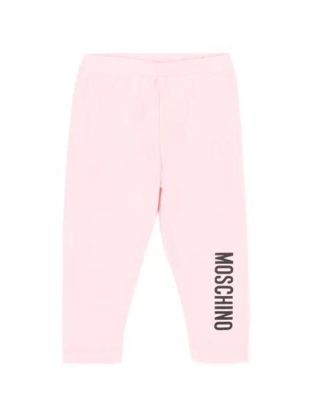 Legginsy dziecięce Moschino różowe