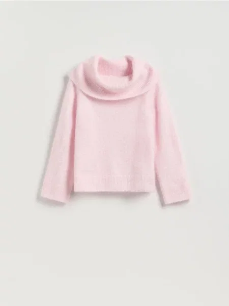 Reserved Джемпер з додаванням вовни альпака пастельний рожевий