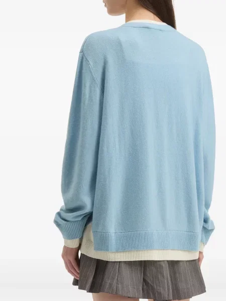Cardigan Tout A Coup cu broderie albastru