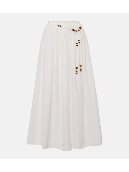 Jedwabna maksi spódnica maxi Faithfull biała