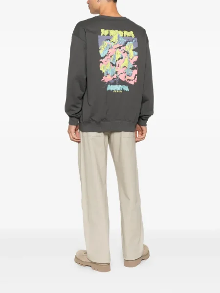 Hanorac The North Face cu imagine gri