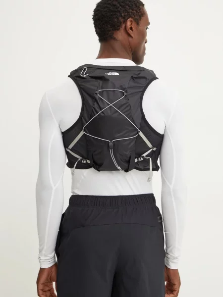 The North Face vestă de alergare Sunriser negru alb