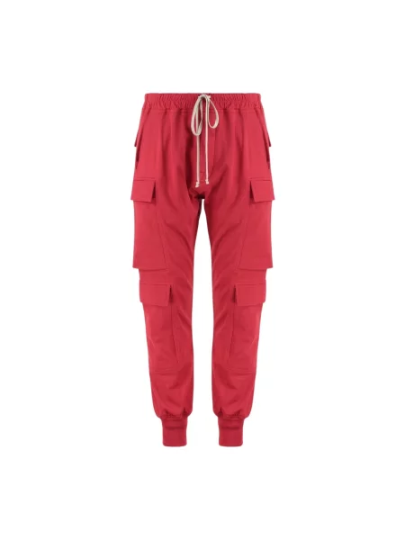 Spodnie cargo Rick Owens czerwone
