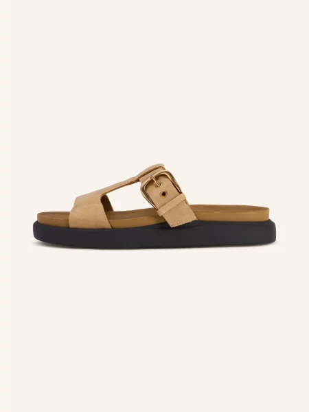 Clarks Klapki Aristella West beige beżowe