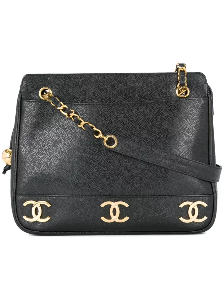 Náhrdelník Chanel Pre-owned s autogramem černý