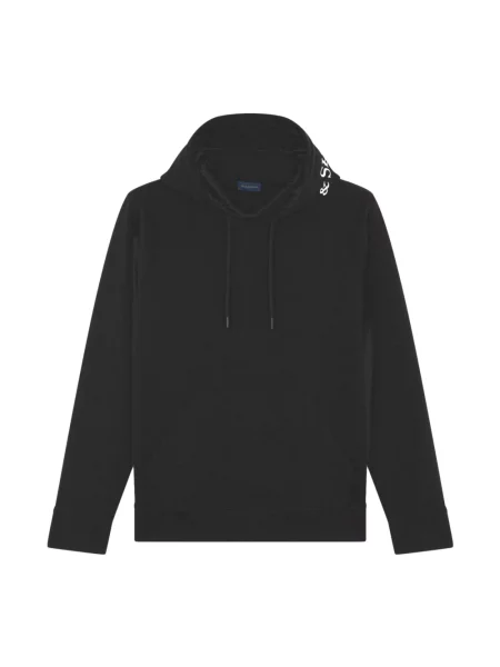 Bluza z kapturem Paul & Shark z kapturem z nadrukiem czarna