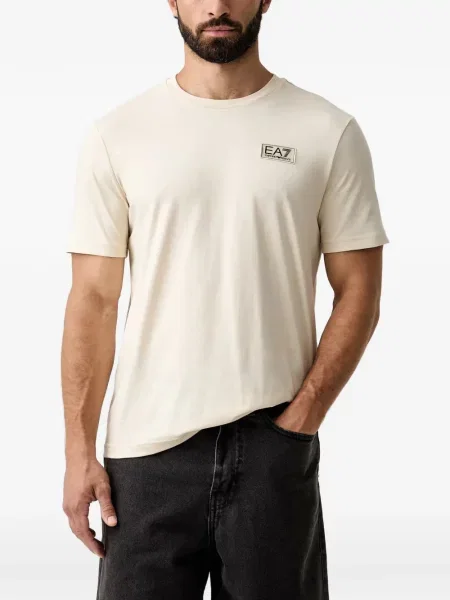Tricou Ea7 Emporio Armani cu autograf alb
