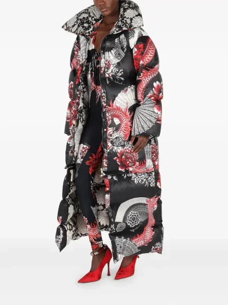 Palton Roberto Cavalli cu imagine negru