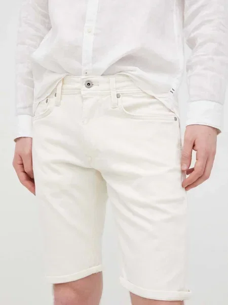 Pepe Jeans London Pantaloni scurți STANLEY | Tapered fit | denim bej