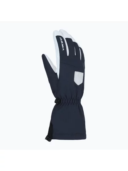 Mănuși de schi pentru bărbați Viking Sven Ski navy/white piele alb