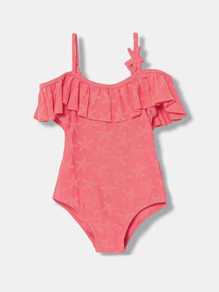 United Colors of Benetton jednodielne plavky detské oranžová