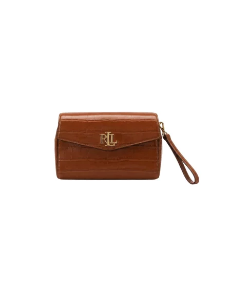 Lauren Ralph Lauren torebka crossbody skórzana brązowa