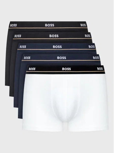 BOSS Orange Bokserice Essential mornarsko plava / kobalt plava / crna bijela
