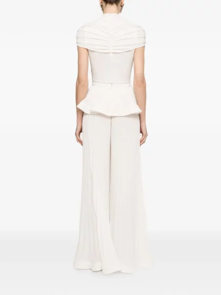 Pantaloni palazzo Nissa alb