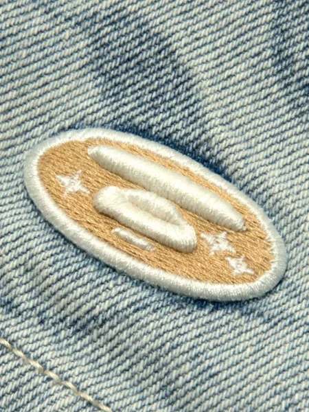 Haftowane szorty jeansowe Aape By A Bathing Ape niebieskie