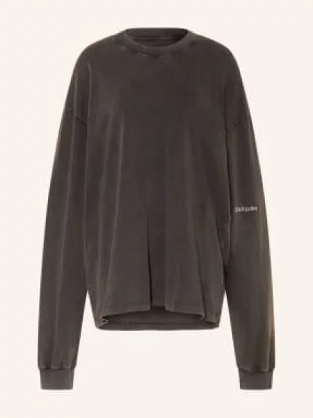 Black Palms Koszulka Z Długim Rękawem Oversize schwarz czarna