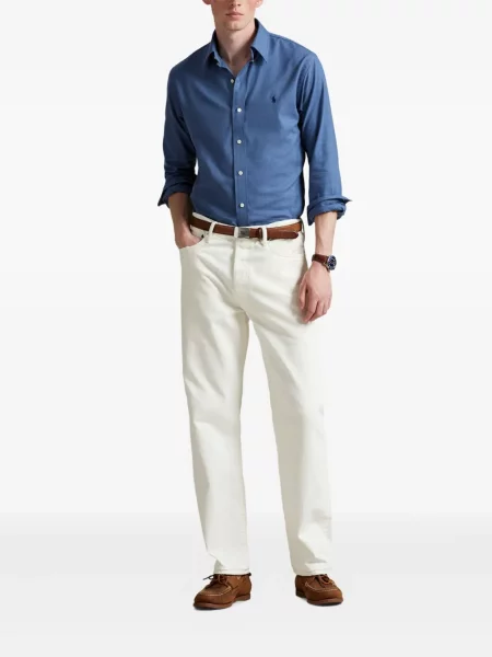 Slip de baie Polo Ralph Lauren alergare cu cordon cu imagine alb