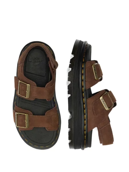 Sandale Dr. Martens din piele cu cataramă maro