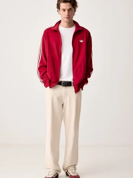Adidas Originals mikina na pánska Firebird červená