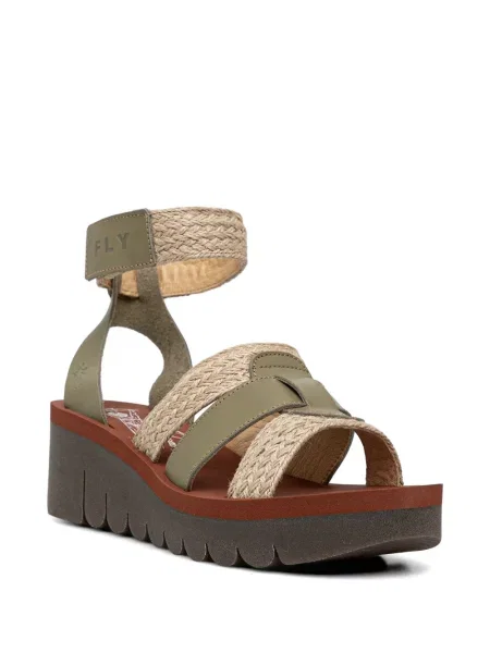 Sandale Fly London cu bretele verde